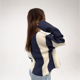 Navy & Ivory Colorblock Cardigan