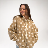 Taupe & Ivory Polka Dot Jacket