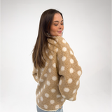 Taupe & Ivory Polka Dot Jacket