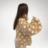 Taupe & Ivory Polka Dot Jacket