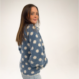 Blue & Ivory Polka Dot Jacket