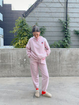 Lexi in Sunday Cherries Vintage Pink Hoodie and Sweatpants